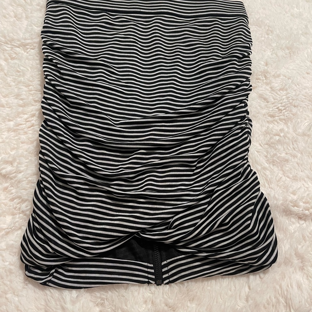 Striped Black and White Women's Skirt